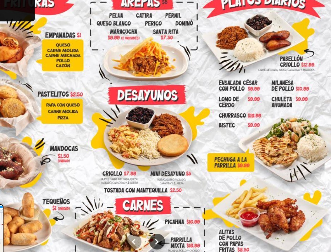 Pa' Que Tiby Menu - Delight yourself with a great Venezuelan dishes in ...